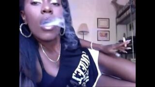 fetish smoking with an ebony Godess